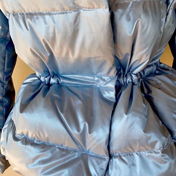 Land’s End down hyper dry water resistant puffer jacket ice blue MED PETITE - Picture 10 of 16